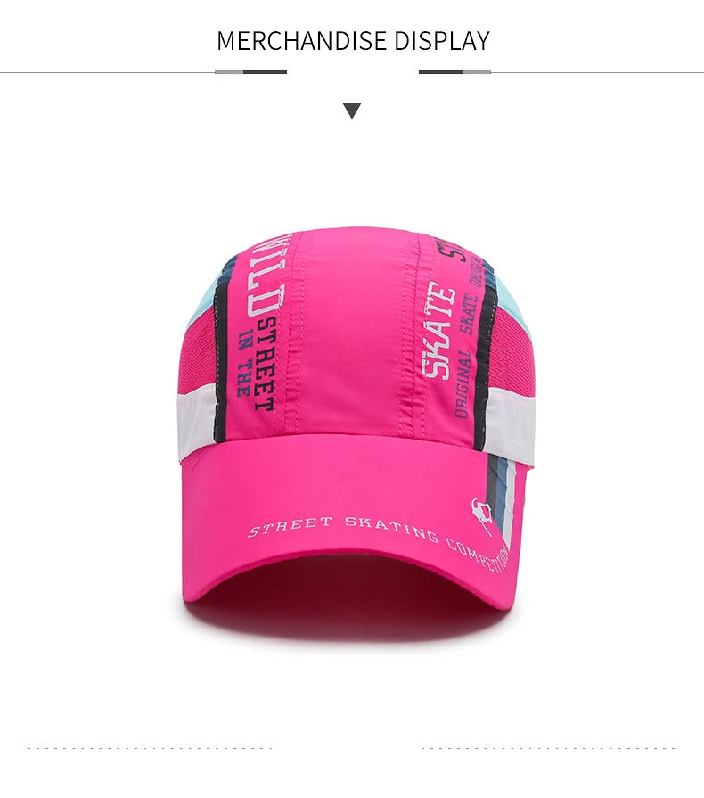 New Summer Quick Drying Thin Breathable Baseball Cap Men Women Sport Outdoor Hiking Climbing Cycling Fishing Run Hat Bone