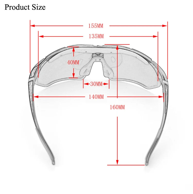 BOLLFO Anti-Glare Bike Glasses UV Protection Cycling Sunglasses TR90 Genuine REVO Coating Silicone Temple Grips Cycling Eyewear