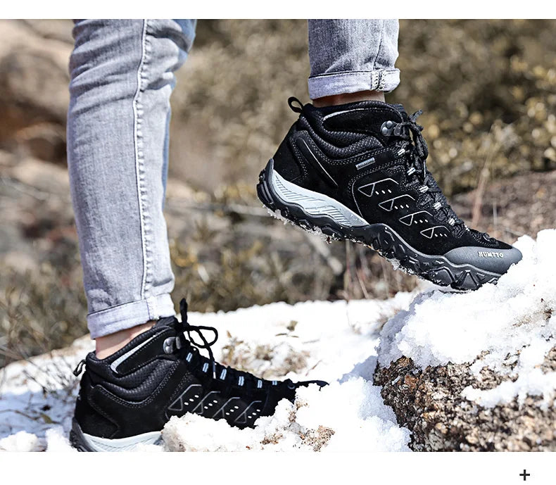 HUMTTO New Hiking Shoes Men's Waterproof Outdoor Sneakers for Men Leather Women Walking Climbing Trekking Sport Man Boots Woman