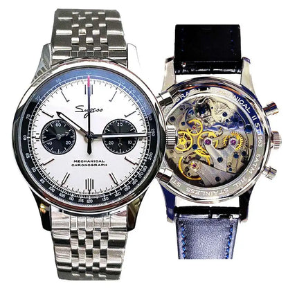 Limited Edition Official Pilot Mechanical Watch Chronograph ST19 Original Military 40MM Men Wristwatch Mechanical Panda Watches