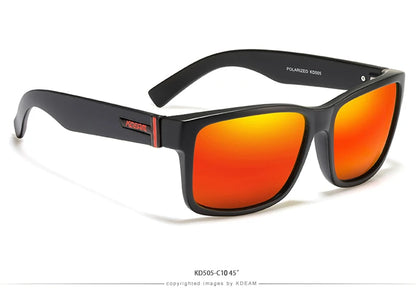 KDEAM Revamp Of Sport Men Sunglasses Polarized Shockingly Colors Sun Glasses Outdoor Driving Photochromic Sunglass With Box
