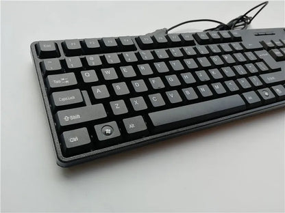 Spanish French Russian Arabic Letter Keycaps Keyboard Gaming Keyboard USB Wired 104 Keys for Computer