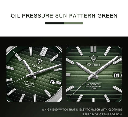 CADISEN Watch for Men Luxury Automatic Men Miyota 8215 Movement Sapphire Crystal 42mm Dial 100m Waterproof  Wristwatches C8200