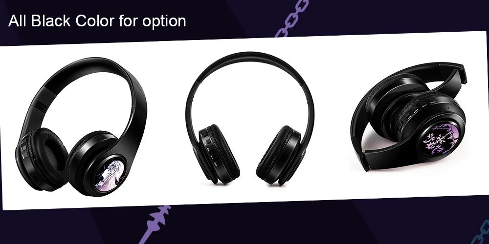 Fate Grand Order Jeanne d'Arc Anime Bluetooth Headphones Wireless Gaming Headset with Microphone, Stereo Sound, Silent Disco Earphones