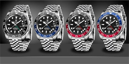 2026 Nuevo reloj mecánico de lujo para hombre PAGANI DESIGN, acero inoxidable, GMT, marca líder, cristal de zafiro, reloj para hombre