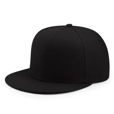 Wholesale 40 Colors Adjustable Flat Peak Snapback Caps Lady Fashion Polyester Plain Baseball Hat Men Hiphop Blank Sport Cap