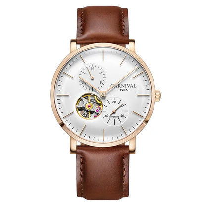 Orologio meccanico da uomo Carnival – Orologio da polso automatico di lusso con vetro zaffiro