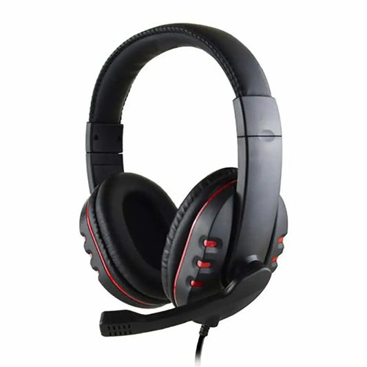 Casque filaire 3,5 mm pour jeux, écouteurs pour musique, compatible avec PS4, PlayStation 4, jeux PC, chat, ordinateur, avec microphone.