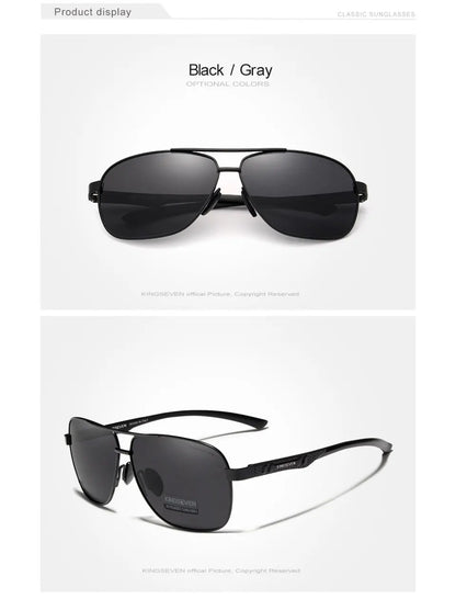 KINGSEVEN New Aluminum Men Fashion Sun Glasses Travel Driving Male Eyewear Oculos  band sunglasses N7188