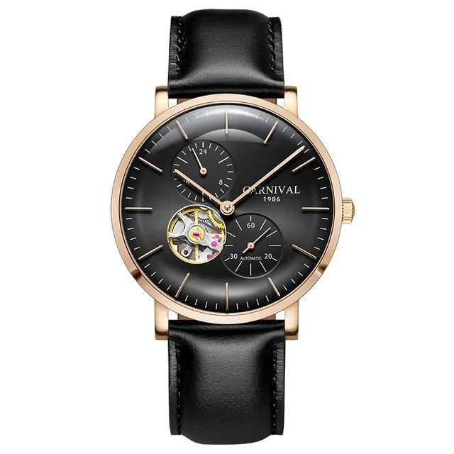 Orologio meccanico da uomo Carnival – Orologio da polso automatico di lusso con vetro zaffiro