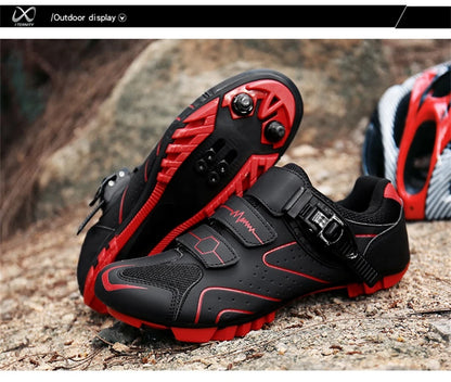 Professional Self-Locking Cycling Shoes Outdoor MTB Pedal Bicycle Shoes Non-Slip Sneakers Racing Road Speed Bike SPD Cleat Shoes