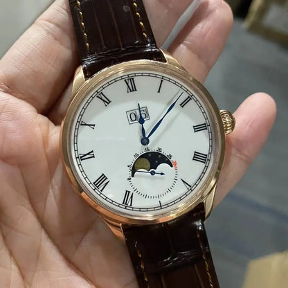 Sugess Watch Tianjin ST25 Automatic Mechanical Movement Real Moonphase Men Watches Luxury Wristwatch Retro Reloj Hombre Sapphire