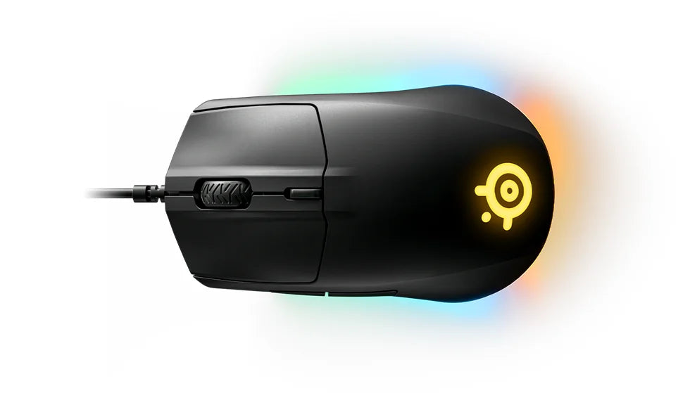 SteelSeries Rival 3 Gaming Mouse with TrueMove Core Optical Sensor, 8,500 CPI, 6 Programmable Buttons, Prism RGB Wired Gaming Mouse