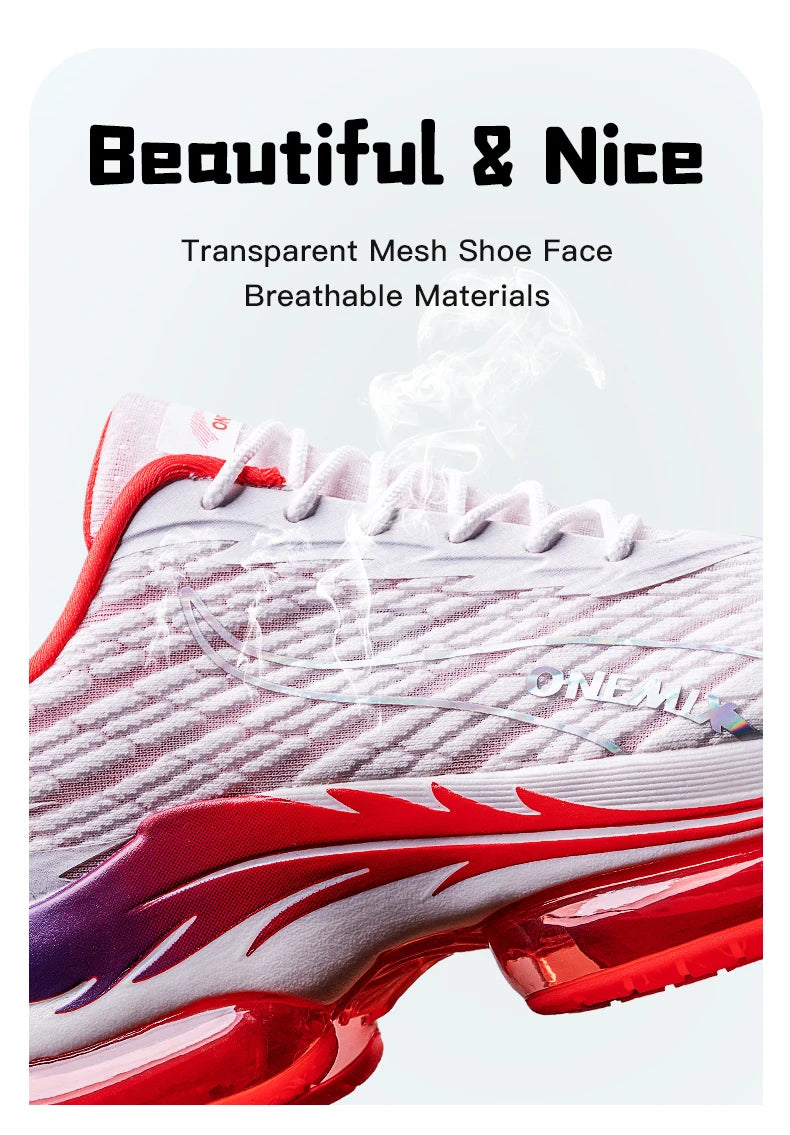 ONEMIX Men's Running Shoes Air Cushion Sneakers Breathable Mesh Outdoor Athletic Height Increase Walking Shoes Size EU 35-47