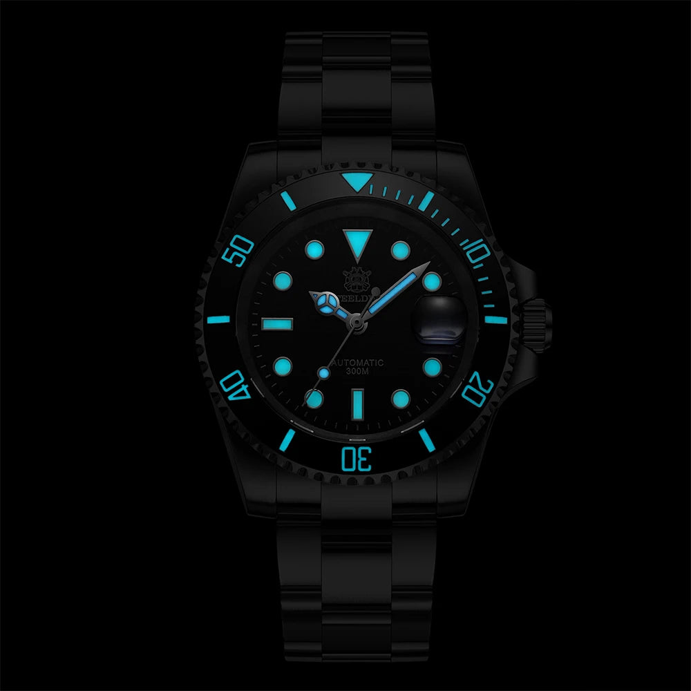 Steeldive Brand Watch SD1953 Water Ghost Diver Watch Men 300M Waterproof Sapphire Glass BGW9 Luminous NH35 Automatic Dive Watch
