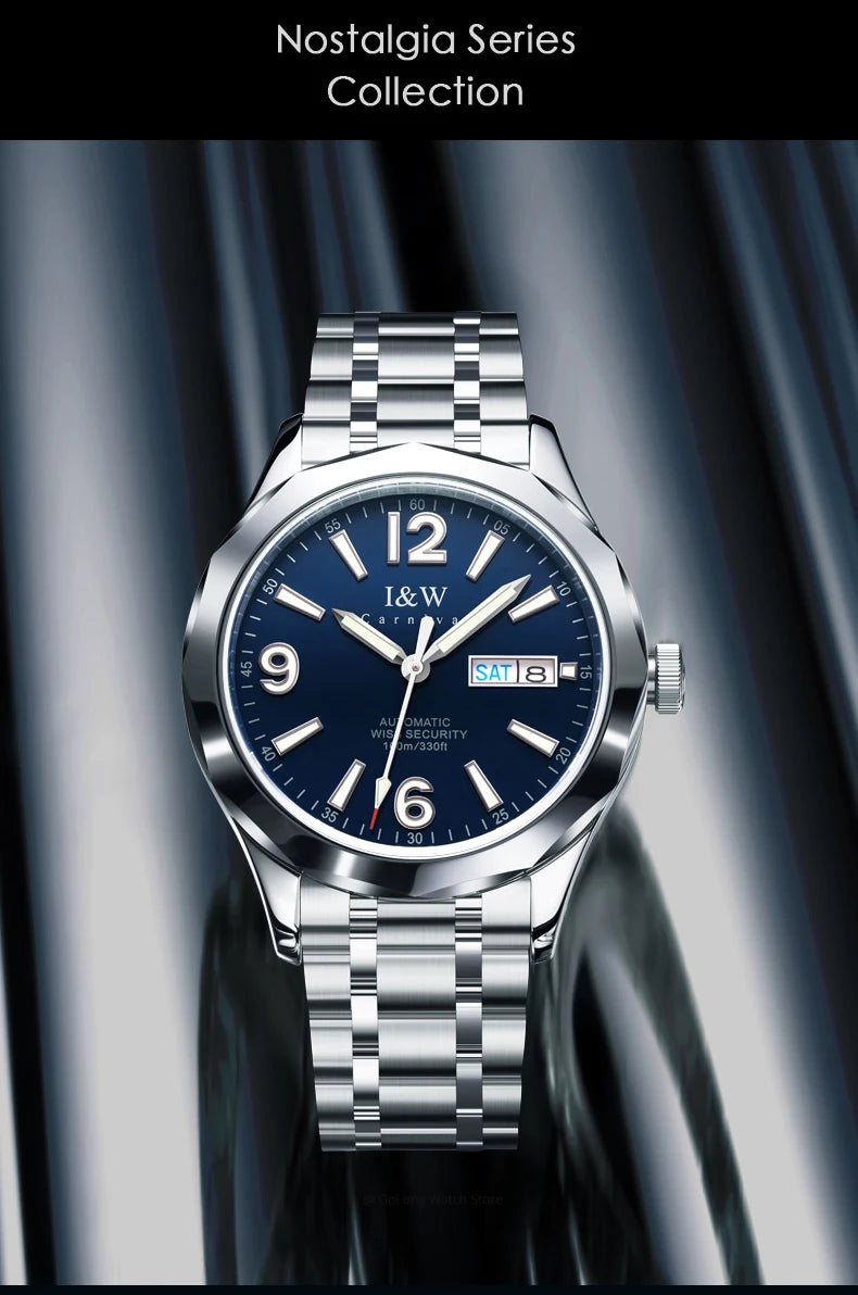Luxury Tungsten Watch for Men 2024 New Japan SEIKO NH36A Movement Automatic Watches Men Sapphire Calendar Luminous Montre Homme