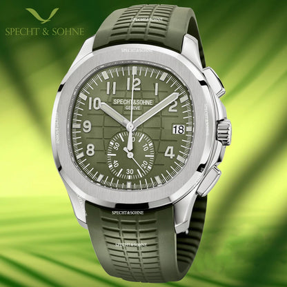 2025 Specht & Söhne Luxury Sports Quartz Watch Japan VD53 Chronograph Stainless Steel Watch Rubber Strap Reloj Hombre Waterproof