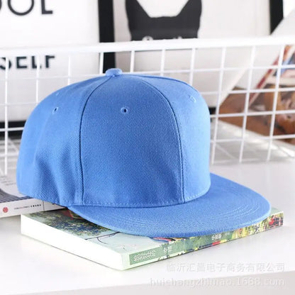 Casquette hip-hop unie pour homme, casquette snapback, casquettes de baseball pour femme, casquettes à visière plate ajustable, visières unies, pour garçons et filles, danse de rue