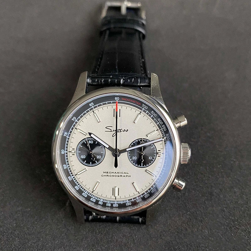 Limitovaná edícia oficiálnych pilotných mechanických hodiniek s chronografom ST19, originálne vojenské pánske náramkové hodinky s priemerom 40 mm, mechanické hodinky typu „Panda“