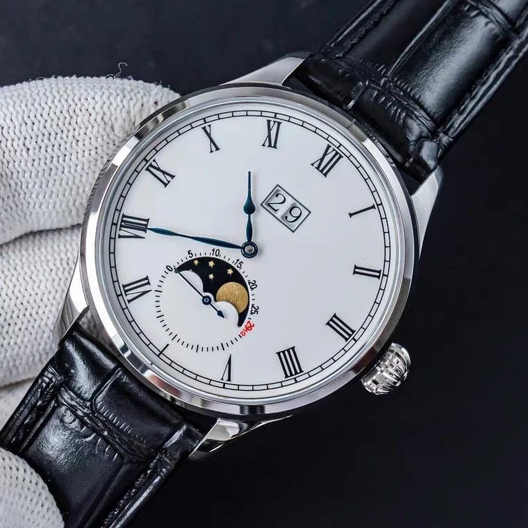 Sugess Watch Tianjin ST25 Automatic Mechanical Movement Real Moonphase Men Watches Luxury Wristwatch Retro Reloj Hombre Sapphire