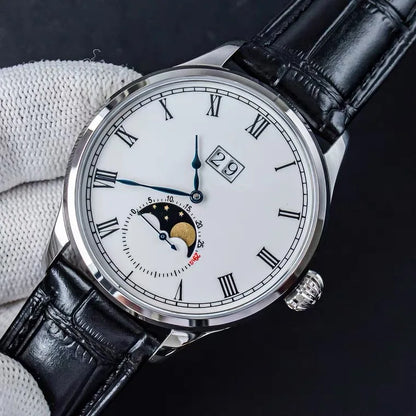 Sugess Watch Tianjin ST25 Automatic Mechanical Movement Real Moonphase Men Watches Luxury Wristwatch Retro Reloj Hombre Sapphire