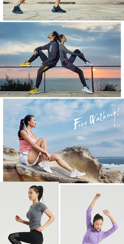 RAX Running Shoes Men & Women Outdoor Sport Breathable Lightweight Sneakers Air Mesh Upper Anti-Slip Natural Rubber Outsole