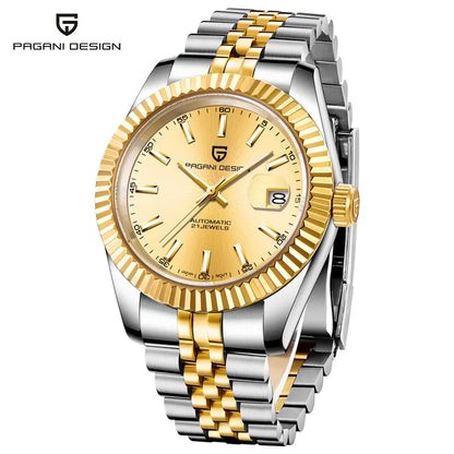 PAGANI DESIGN 8215 Movement Men Mechanical Wristwatches Sapphire Glass Luxury Watch for Men Steel 100M Waterproof Clock PD1645