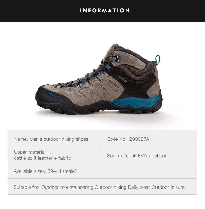 HUMTTO New Hiking Shoes Men's Waterproof Outdoor Sneakers for Men Leather Women Walking Climbing Trekking Sport Man Boots Woman