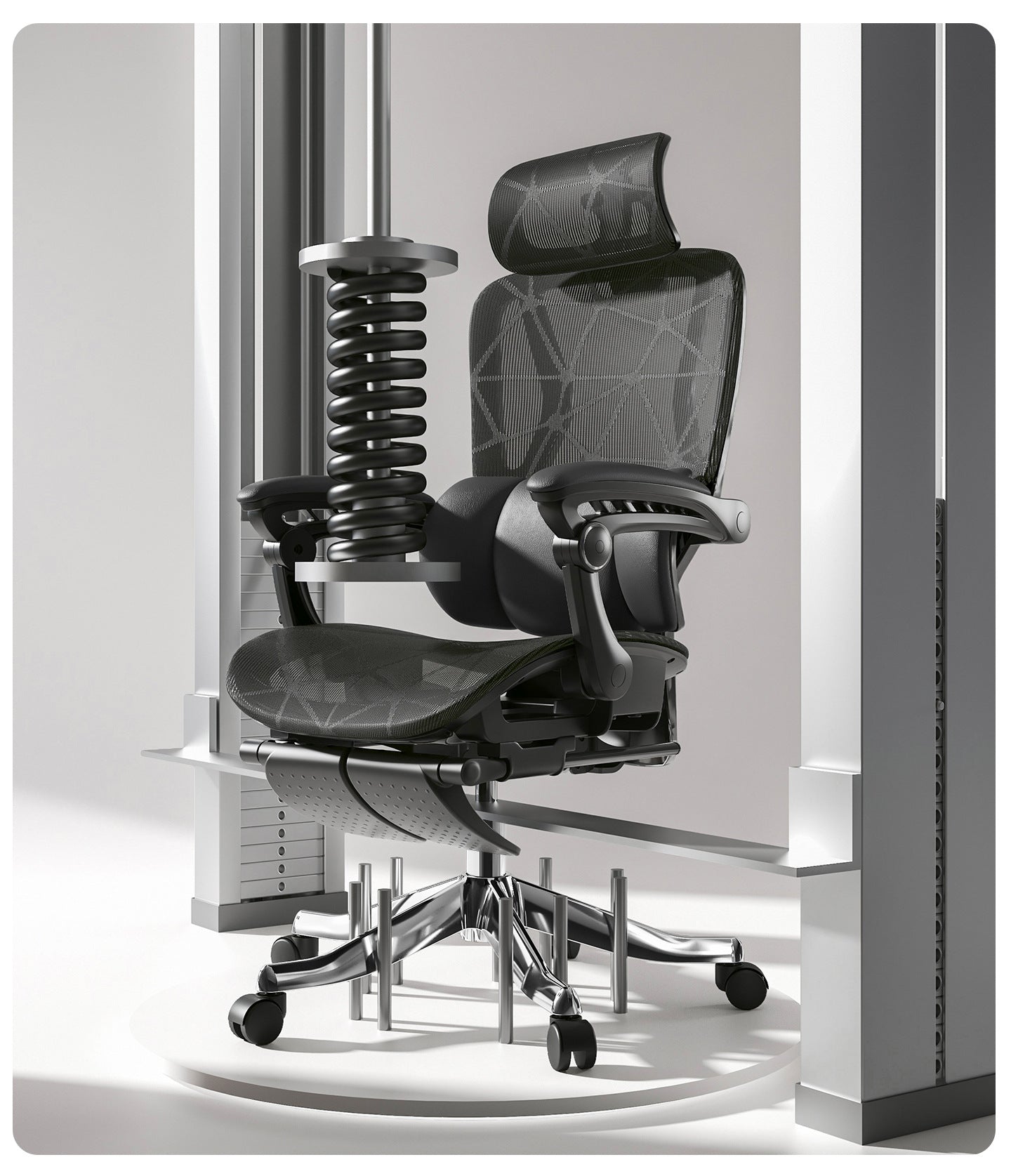 UVR Ergonomic Design Chair Household Reclining Stool Sedentary Comfort Mesh Office Chair Reclining Computer Game Chair Furniture