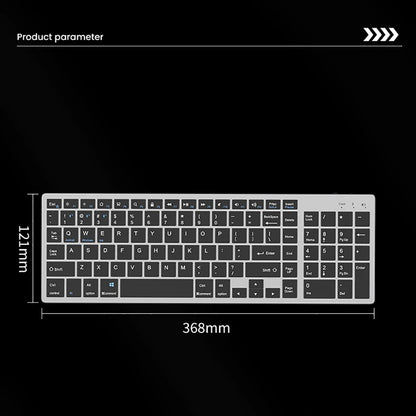 Dual-mode 2.4G Wireless Keyboard Dual Bluetooth 5.0 Keyboard 102 Keys Rechargeable Keyboard For MacBook Tablet PC Accessories