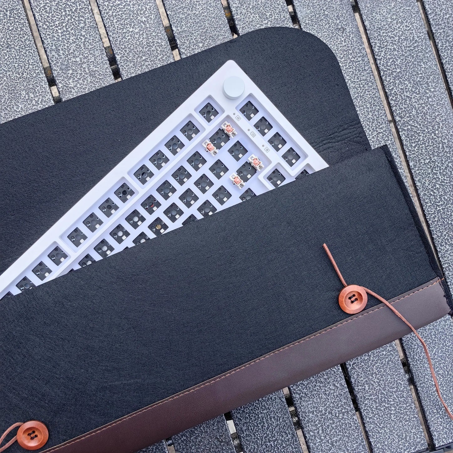 MAIMOOO KX75 75% Keyboard Kit Hotswap Transparent Full RGB Backlit 2.4GHz/ Bluetooth Macro Custom DIY Mechanical Keyboard