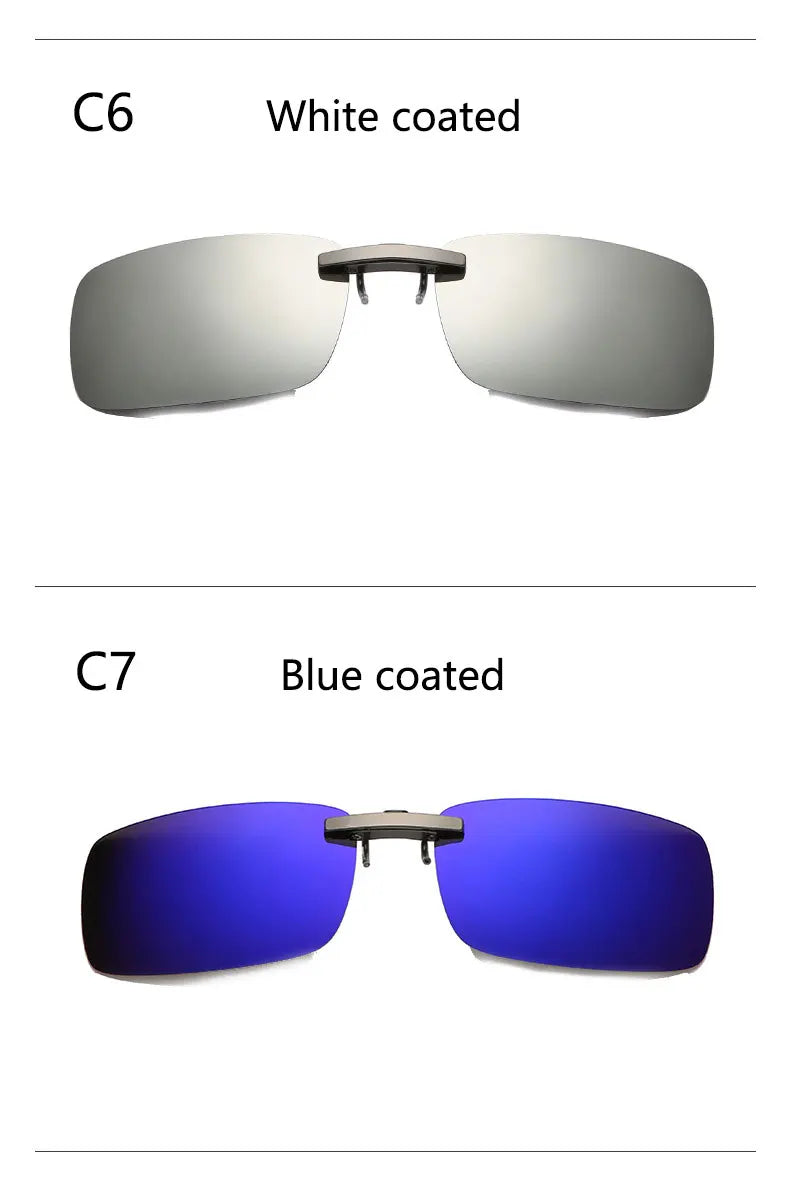 BOYSEEN Polarized Clip Sunglasses Driving Day Night Vision Lens Unisex Sport Fishing Myopia Glasses Men Women Travel Outdoor