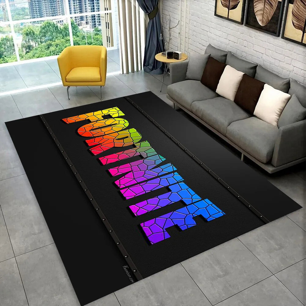 F-Fortnites Cartoon Game Carpet Rug for Playroom Bedroom Living Room Sofa Home Doormat Decor,Area Rug Non-slip Floor Mat Gift