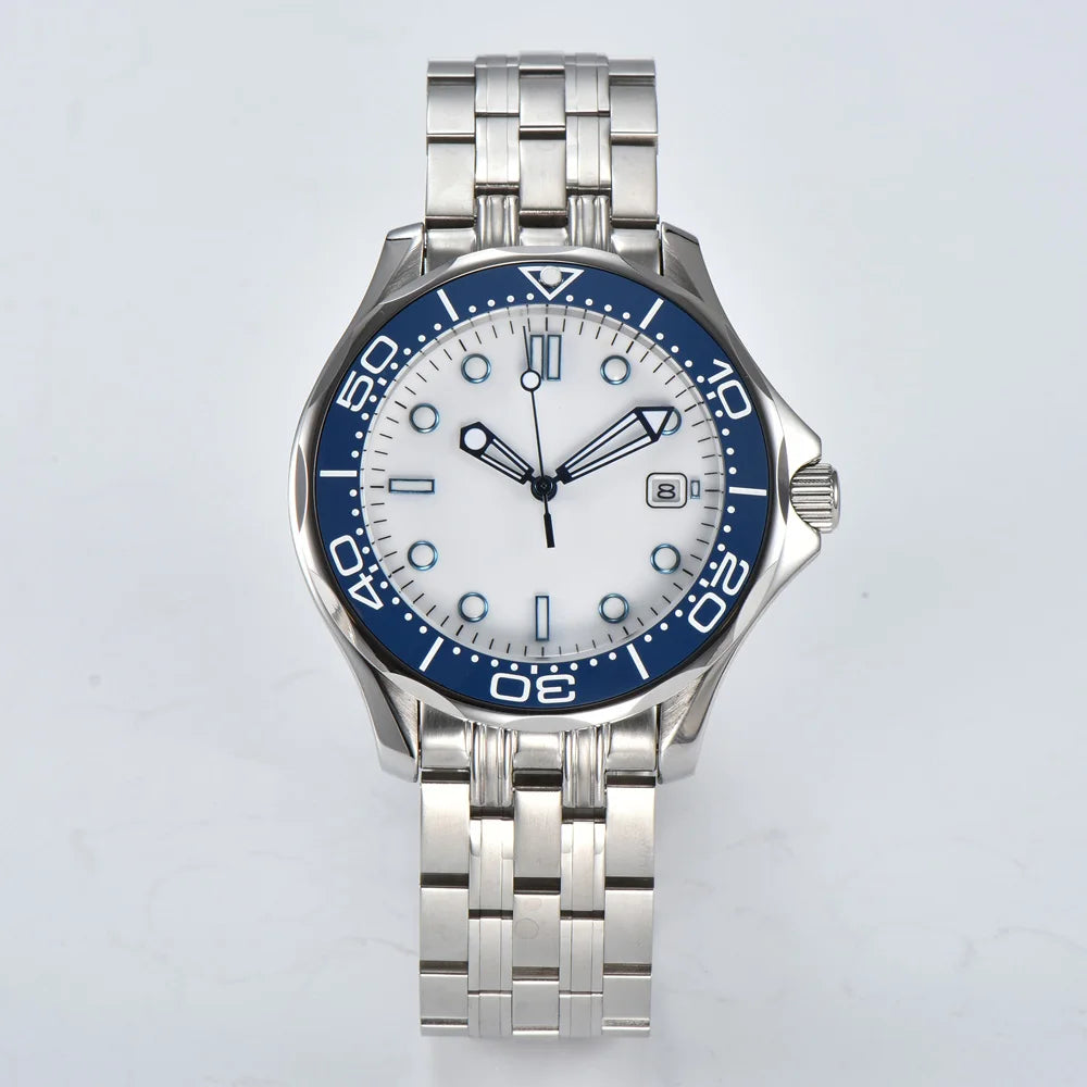 Men's Automatic Mechanical Watch 41mm Stainless Steel Waterproof Case Ceramic Bezel Men's Fashion Business Watch