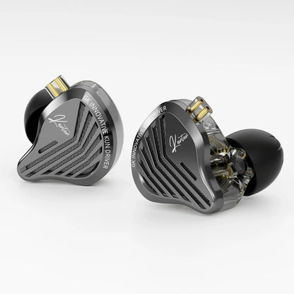 KZ GK Kunten HiFi IEM Earphones 1DD Dynamic Driver In-Ear Earbuds with 2-Pin Detachable Cable, Metal Audiophile Gaming Headset