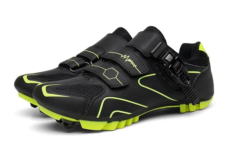 Chaussures de cyclisme unisexes à semelle rigide – Chaussures à crampons pour vélo de route 4 saisons, VTT et sports de plein air