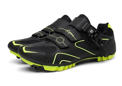 Chaussures de cyclisme unisexes à semelle rigide – Chaussures à crampons pour vélo de route 4 saisons, VTT et sports de plein air