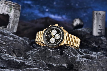 Zegarek PAGANI DESIGN Moon – luksusowy męski chronograf kwarcowy w sportowym stylu, szafirowe szkło z powłoką antyrefleksyjną, luminescencyjny wyświetlacz
