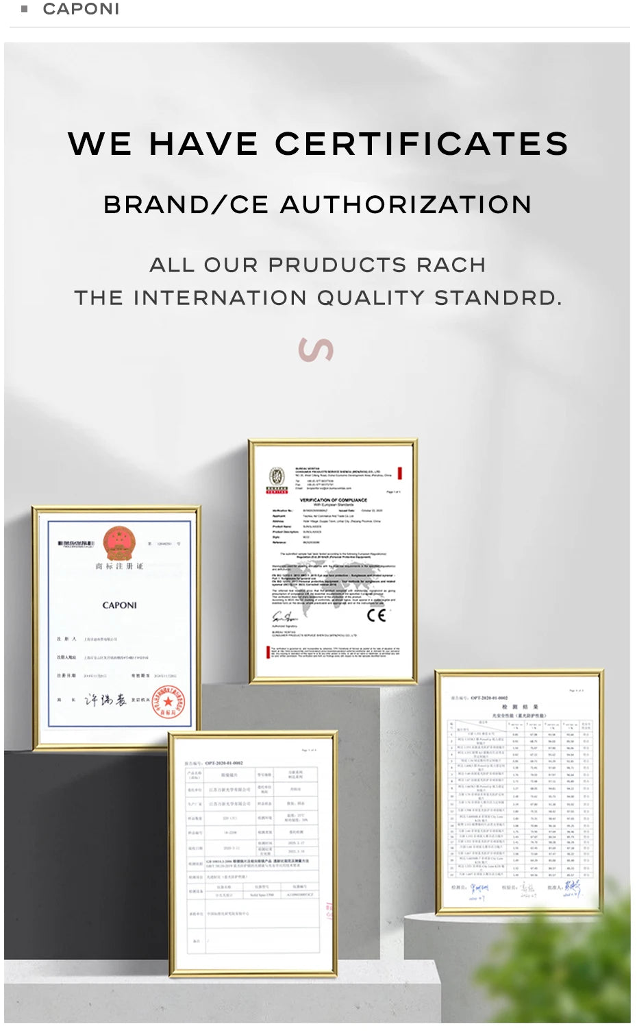CAPONI Men's Sunglasses Polarized Classic Design Eyewear Protect Eyes Black Shades For Male Outdoor Driving Sun Glasses CP6199
