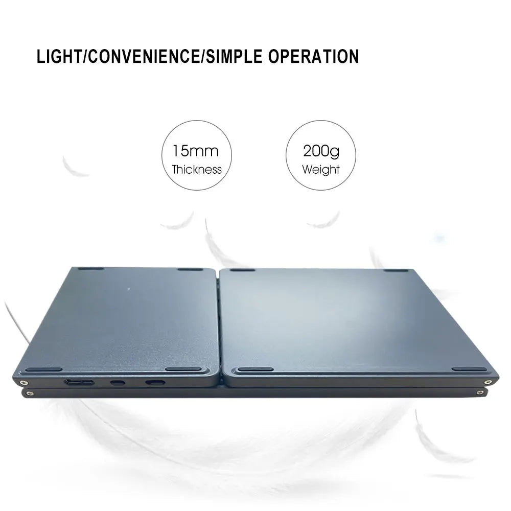 2026 Folding Bluetooth Keyboard Wireless Klavye English Russian with Type-C Charge Port for IOS/Android/Windows ipad Tablet