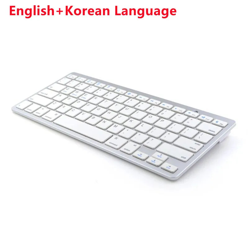78 Keys Wireless Keyboard Bluetooth-compatible Russian/Korean/Hebrew/Spanish/Arabic for iPad Air Pro for Windows/Android Laptop