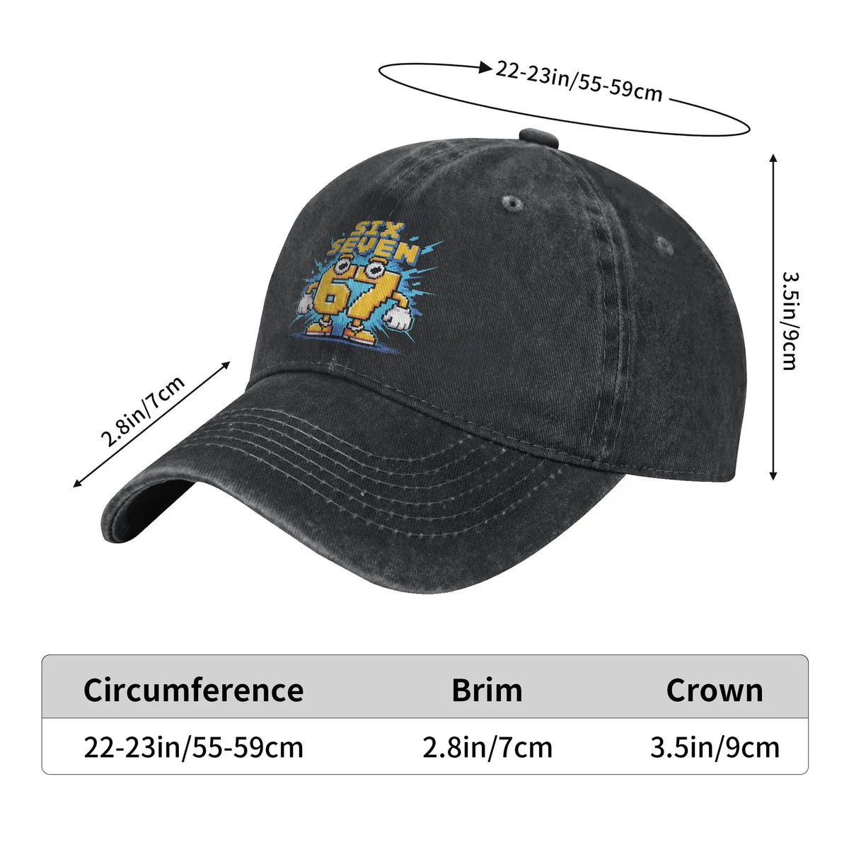 67 „Meme Brainrot Six Seven Kids Gaming Gen Alpha Sun“ beisbolo kepurė, kasdieninė vyriška „trucker“ kepurė, didmeninė prekyba, dizainas, lauko „snapback“ kepurė