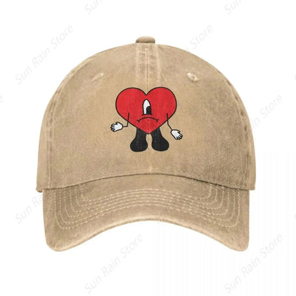 2022 New Bad Bunny Denim Baseball Cap Snapback Hat Men Un Verano Sin Ti Music Cap Summer Autumn Vintage Casquette