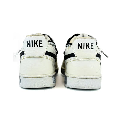 Personalizované tenisky Nike Court Vision 1 Low „Eye of God 2.0“ s efektem opotřebení a rozstříknutým vzorem – pánské tenisky na skateboarding