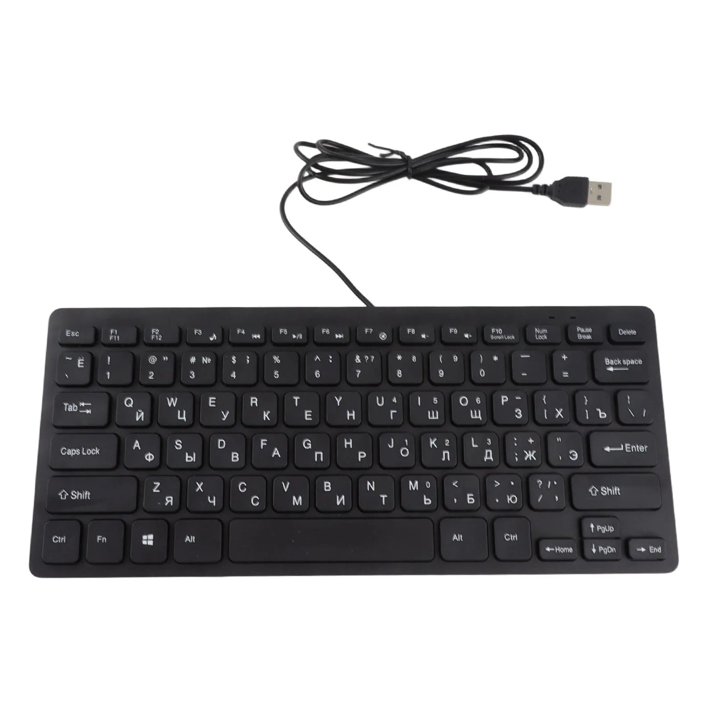 78 Keys German Russian French Keyboard USB Wired Desktop Computer Small Language Keyboard for Home PC Laptop