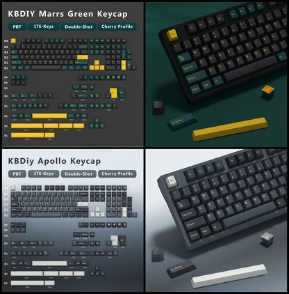 KBDiy GMK Illusion Keycap Cherry Profile Double Shot PBT ISO Keycaps For Gamer Mechanical Keyboard Kit Gaming Point Retro Keycap