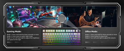 ATTACK SHARK X85 Tri-mode Gasket 75% Mechanical Keyboard with CNC Knob, 5-Layer Padding, Hot Swappable, RGB Backlight, NKRO