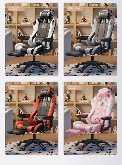 Modern Ergonomic Computer Office Chair with Footrest, Adjustable Height, Swivel Executive Desk Chair, Reclining Gaming Chair for Home & Study