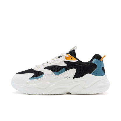 Xtep Casual Shoes For Men Breathable Thick Sole Heightened Lightweight Strong Wrapping Street Style Sports Shoes 977319320047