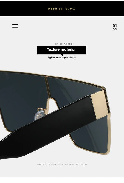 WarBLade Retro Square Sunglasses Men Women 2025 Luxury Brand Designer One Piece Decoration Sun Glasses Men Travelling Eyewear